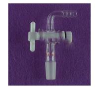 Vetreria da laboratorio Adattatore for vuoto in vetro 90 PTFE rubinetto 14/23 for laboratorio