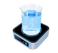 Vetreria da laboratorio Agitatore magnetico, mini piastra di agitazione magnetica con 2 barre di agitazione, agitatore magnetico da 3000 giri/min, agitatori da laboratorio(Silver)