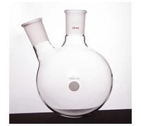 Vetreria da laboratorio Bottiglia a due colli inclinata a parete spessa, forma a fiasco a due colli, 1000 ml, 2000 ml, vetro borosilicato F41(1000mL-F41241L)