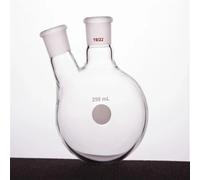 Vetreria da laboratorio Bottiglia a due colli inclinata a parete spessa, pallone a due colli, forma obliqua, 100 ml, 250 ml, vetro borosilicato F41(250mL-F419250)