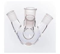 Vetreria da laboratorio Bottiglia a quattro colli obliqua a parete spessa da 25 ml e 50 ml in vetro borosilicato F22(50mL-F221150)