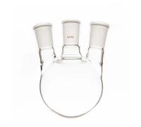 Vetreria da laboratorio Bottiglia a sfera con tre colli e angolo piccolo, capacità 500 ml, vetro borosilicato a parete spessa, F44(500mL-F444500X)