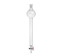 Vetreria da laboratorio Colonna di giunzione 24/40 con sfera di accumulo con piastra di sabbia G2 senza aggancio, apertura valvola 2 mm(C392640C)