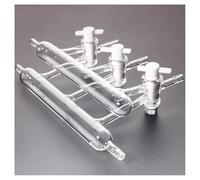 Vetreria da laboratorio Distributore di vuoto for vetro da laboratorio a 3, 4, 5 o 6 porte, singolo o doppio, for esperimenti in vetreria da laboratorio(2x3 Ports PTFE Tap)