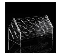 Vetreria da laboratorio Espositore in acrilico for tubi, supporto trasparente for contenitori, 6, 8, 10 e 15 pozzetti(15ml50ml-15holes)