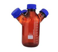 Vetreria da laboratorio Fiale di fase a due/tre/quattro colli con tappo a vite marrone da 250 ml-2000 ml da laboratorio(Four-necked500ml)