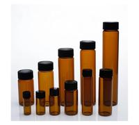 Vetreria da laboratorio Flacone da laboratorio marrone da 20 pezzi da 3/510/15/20/30/40/50 ml con tappo a vite in plastica e tampone in PE(30ml 20pcs)
