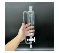 Vetreria da laboratorio Imbuto a pressione cilindrica, bocca rettificata standard, capacità 250 ml, giunto 14/23, valvola di commutazione in PTFE