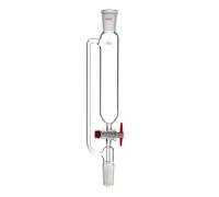 Vetreria da laboratorio Imbuto separatore a goccia cilindrico con bocca standard in vetro da laboratorio da 10 ml a 1000 ml con tappo in PTFE(100ml 19x19)