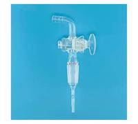 Vetreria da laboratorio Valvola a pistone for bottiglia a quattro vie in vetro Tubo di alimentazione for vaporizzazione rotante 19#bottiglia for vaporizzazione rotante(Glass bleed valve)