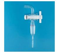 Vetreria da laboratorio Valvola a pistone for bottiglia a quattro vie in vetro Tubo di alimentazione for vaporizzazione rotante 19#bottiglia for vaporizzazione rotante(PTFE bleed valve)
