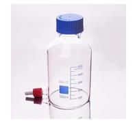 Vetreria da laboratorio Vetro borosilicato con coperchio a vite blu GL45mm, ugello inferiore piccolo staccabile, coperchio in plastica GL14mm(15000ml)