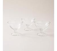 Vetreria di borgonovo 3 Pezzi, Coppetta, Mughetto, in Vetro, per Gelato e Dessert, Ø 13 cm