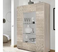 Vetrina 2 ante in Vetro MIRO colore rovere