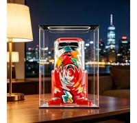 Vetrina acrilica compatibile con Lego 21358 Minifigure Gumball Machine Building Blocks, custodia trasparente antipolvere per proteggere il modello, 20 x 25 x 30 cm (solo vetrina) (Loop Light)