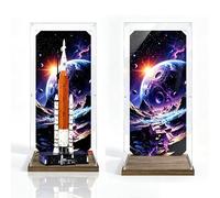 Vetrina acrilica compatibile con Lego 42221 Technic Set: NA*SA Space Launch System, antipolvere Custodia trasparente per proteggere il modello, 25X20X55 cm (solo vetrina)