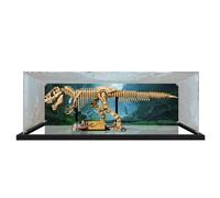 Vetrina acrilica compatibile con Lego 76968 Dinosauro Fossile Tyrannosaurus Rex per raccogliere e proteggere espositori trasparente 110 x 24,9 x 34,8 cm (modello non incluso) (stile A (sfondo)