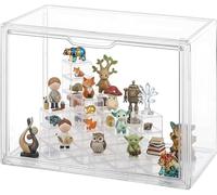 Vetrina acrilica impilabile con piedistallo, custodia per display antipolvere, scatola trasparente per minifigure, action figure Blind Box oggetti da collezione