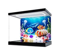 Vetrina acrilica per Lego 10366 Tropical Aquarium Set (base A + | Scatola trasparente antipolvere - solo vetrina, espositore compatibile con Lego 10366
