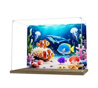 Vetrina acrilica per Lego 10366 Tropical Aquarium Set (base B) | Scatola trasparente antipolvere - solo vetrina, espositore compatibile con Lego 10366