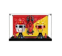 Vetrina acrilica per Lego 43014 43022 77242 Team Doppio casco e auto da corsa, scatola trasparente antipolvere - solo vetrina, scatola di visualizzazione compatibile con Lego 43014 43022 77242