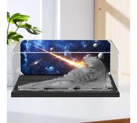 Vetrina acrilica per Lego 75394 Imperial Distruttore Stellare Architettura, Antipolvere e Organizzazione, Vetrina per Vetrina Lego, Dimensioni: 50 x 35 x 20 cm (Vetrina) (Sfondo C)