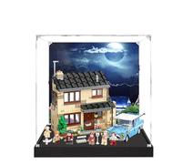Vetrina acrilica per Lego 75968 4 modello Privet Drive, scatola antipolvere da 3 mm, espositore compatibile con Lego 75968 (modello non incluso) (sfondo nero base A)