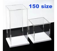 Vetrina acrilica trasparente autoassemblante Vetrina acrilica Vetrina protettiva trasparente antipolvere con base bianca