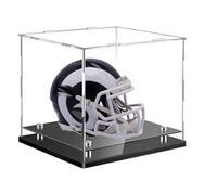 Vetrina Acrilica Trasparente per Casco da Calcio per Casco da Baseball Moto per Lego Modellismo Minifigure Statuette Souvenir e Scatola Vetrina Espositiva (38cm*30cm*32cm)