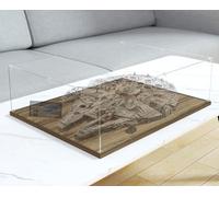 Vetrina Acrilico Compatibile con Le-Go 75192 Millennium Falcon, Espositore Trasparente Antipolvere (Solo Vetrina) A,3mm
