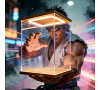 Vetrina Acrilico Vetrina Illuminata in Acrilico per Oggetti da Collezione, Grande Scatola Portaoggetti Trasparente 30 40 55 60 cm, Organizer Antipolvere da Banco(15x15x35cm(6"x6"x14"))