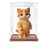 Vetrina Acrilico Vetrina per Action Figure da 25, 40, 45, 50 e 55 cm di Altezza, Scatola Portaoggetti Antipolvere in Acrilico Trasparente con Base in Legno, Organizer(40x40x25cm(16"x16"x10"))