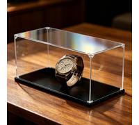 Vetrina Acrilico Vetrina per Orologi Lunga e Trasparente in Acrilico, Mobiletto di Lusso Antipolvere per Orologi di Lusso e Cimeli, Elegante Scatola Protettiva Trasparente(30x20x20cm(12"x8"x8"))