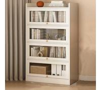 Vetrina antipolvere in acrilico trasparente, con anta apribile, per piccoli oggetti da collezione, elegante decorazione per la casa (bianco, 80 x 30 x 142 cm)