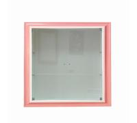 Vetrina classica sospesa parete attrezzata con ante in vetro in stile Barocco cornice classica portabottiglie su misura VTRovescio/R 60 x 90 cm