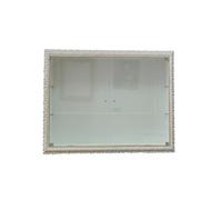 Vetrina classica sospesa parete attrezzata con ante in vetro in stile Barocco cornice classica portabottiglie su misura VTMadridAO 80 x 60 cm