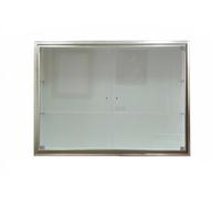 Vetrina classica sospesa parete attrezzata con ante in vetro in stile Barocco cornice classica portabottiglie su misura VTRovescio/A 90 x 120 cm