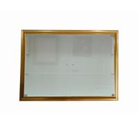 Vetrina classica sospesa parete attrezzata con ante in vetro in stile Barocco cornice classica portabottiglie su misura VTRovescio/O 80 x 60 cm