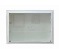 Vetrina classica sospesa parete attrezzata con ante in vetro in stile Barocco cornice classica portabottiglie su misura VTRovescio/B 60 x 120 cm