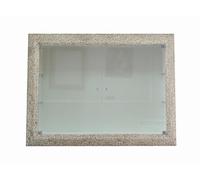 Vetrina classica sospesa parete attrezzata con ante in vetro in stile Barocco cornice traforata portabottiglie su misura VT141BO 60 x 120 cm