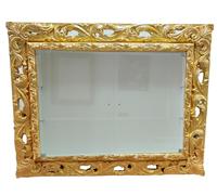 Vetrina classica sospesa parete attrezzata con ante in vetro in stile Barocco cornice traforata portabottiglie su misura VTGGO 80 x 60 cm