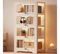 Vetrina Collezione in Acrilico per Modelli Auto vetrina per giocattoli - Libreria Espositiva da Soggiorno/Camera,N(Size:80x33x140cm-4 strato,Color:bianco)