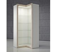Vetrina componibile angolare in cristalli temperati 100 x 40 x 210 cm QF/AA