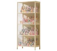 Vetrina con Ante In Acrilico, Vetrina Da Pavimento A 4 Ripiani, Espositore for Oggetti Da Collezione, for Sala Giochi(60cm/23.6in)