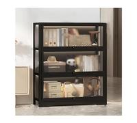 Vetrina Curio a 4 ripiani in acrilico per oggetti da collezione e giocattoli, scaffali e rack per una facile pulizia e presentazione nero (60 cm)