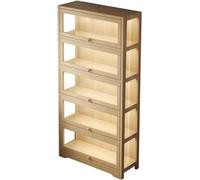 Vetrina Curio a 5 ripiani con anta in vetro acrilico sigillata antipolvere ripiani per oggetti da collezione e libreria per sala giochi