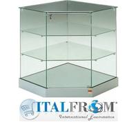 Vetrina da Banco Espositiva Angolare Italfrom Arredo Negozio mis. 73 X 73 X H90