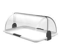 Cosedacasa Vetrina da banco Tavolo Self Service Porta Dolci brioche vivande Doppia Apertura Bianca espositore per Alimenti (Misura: CM 30X20X14)