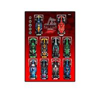 Vetrina da parete compatibile per L-E*G-O per Speed Champions F*1 Car Series - Adatto per modelli 10 in 1 (da 77242 a 77251) - Scatola espositiva regalo (modello non incluso) (A)