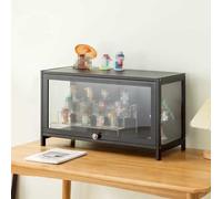 Vetrina della figura/Armadi delle curiosità, Vetrina di vetro, Vetrine, Vetrina per gli oggetti da collezione, Trasparente su tre lati, Flip e Hover Cabinet Door, Forte capacità portante